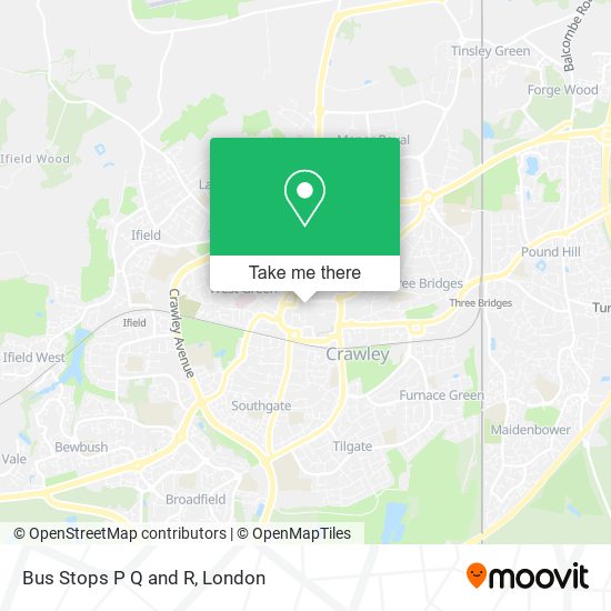 Bus Stops P Q and R map