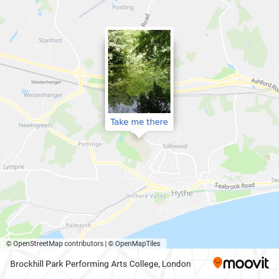 how to get to brockhill park performing arts college in shepway by bus train or dlr