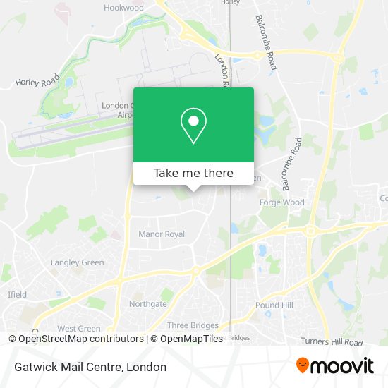 Gatwick Mail Centre map