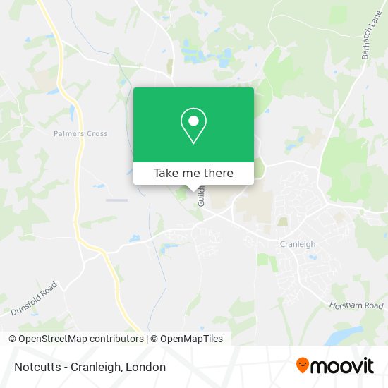 Notcutts - Cranleigh map