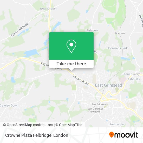 Crowne Plaza Felbridge map