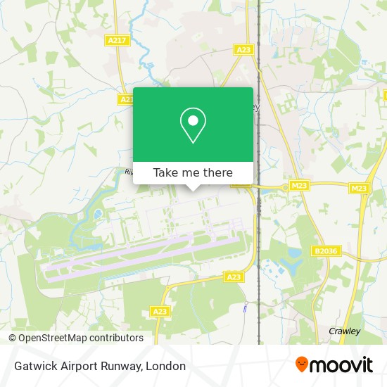 Gatwick Airport Runway map