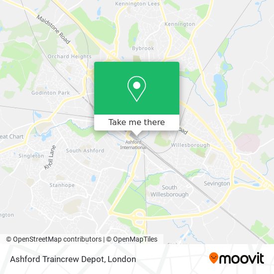Ashford Traincrew Depot map