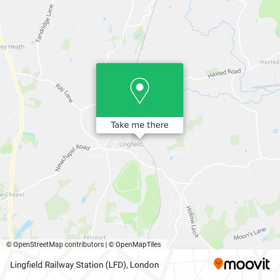 Lingfield Railway Station (LFD) map