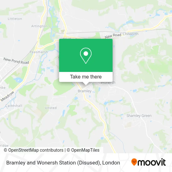Bramley and Wonersh Station (Disused) map