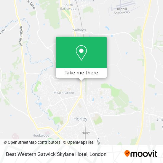 Best Western Gatwick Skylane Hotel map