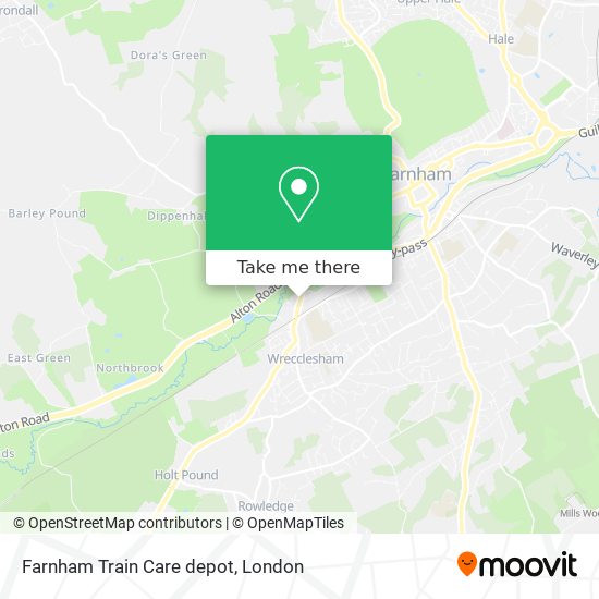 How to get to Farnham Train Care depot in Waverley by bus or train?