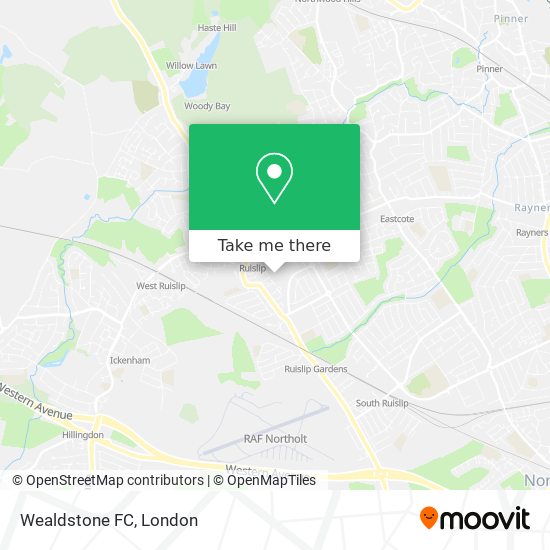 Wealdstone FC map