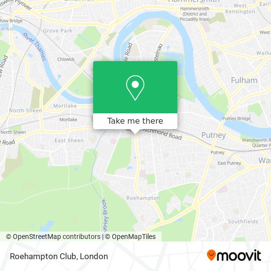 Roehampton Club map