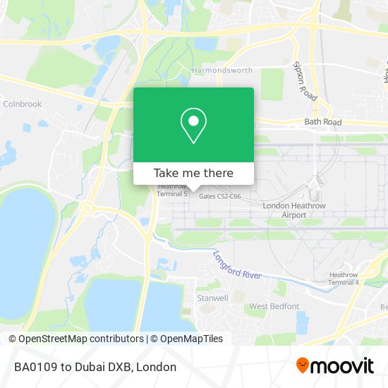 BA0109 to Dubai DXB map