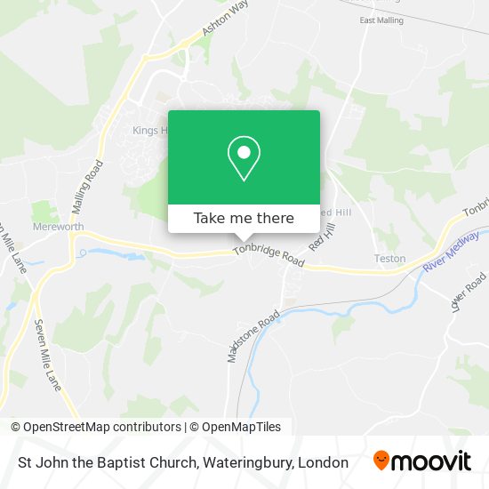 St John the Baptist Church, Wateringbury map