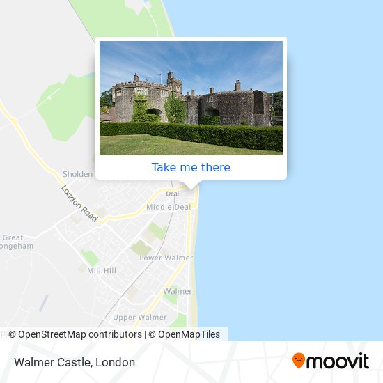 Walmer Castle map