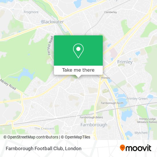 Farnborough Football Club map