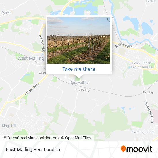 East Malling Rec map