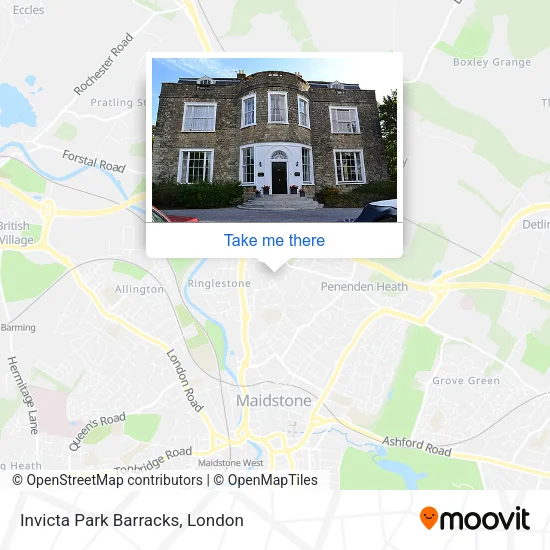 Invicta Park Barracks map