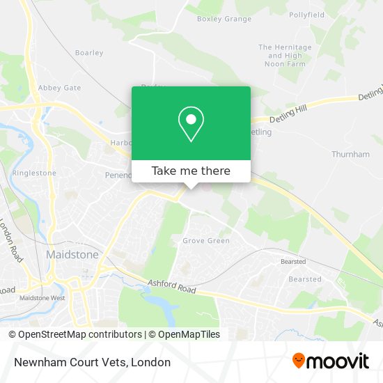 Newnham Court Vets map