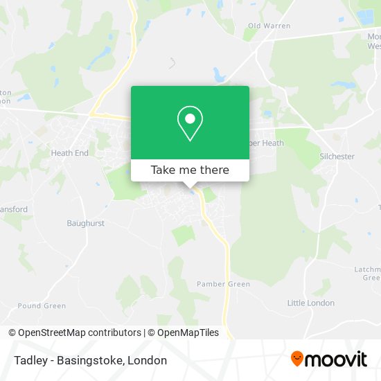 Tadley - Basingstoke map