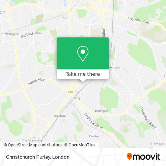 Christchurch Purley map