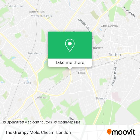 The Grumpy Mole, Cheam map