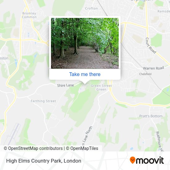 High Elms Country Park Map How To Get To High Elms Country Park In Chelsfield By Bus, Train Or  Tramlink?