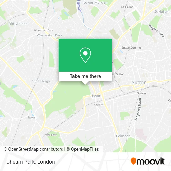 Cheam Park map