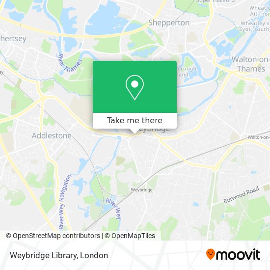 Weybridge Library map