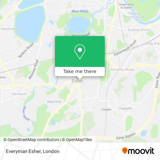 Everyman Esher map