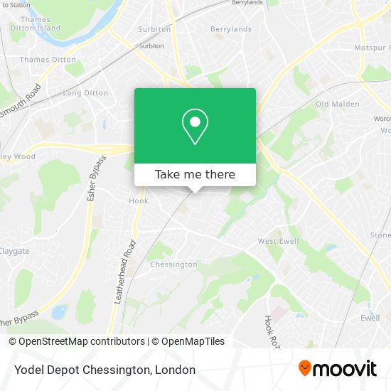 Yodel Depot Chessington map