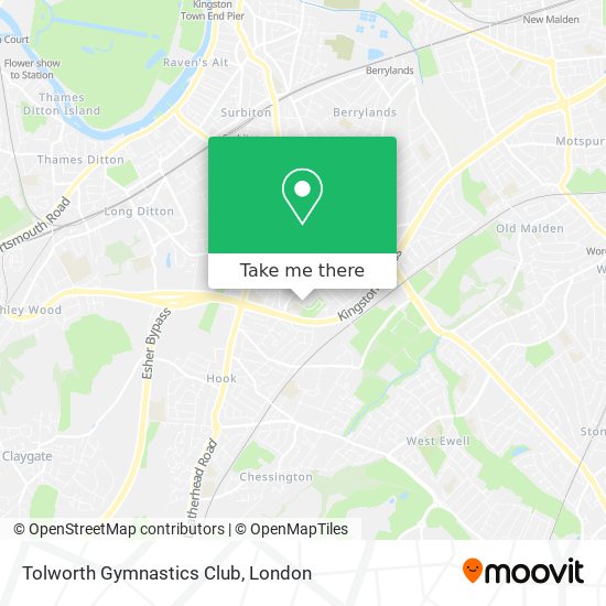 Tolworth Gymnastics Club map