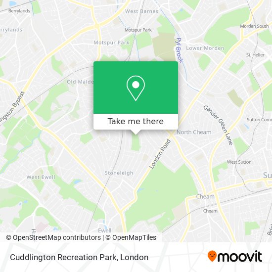 Cuddlington Recreation Park map