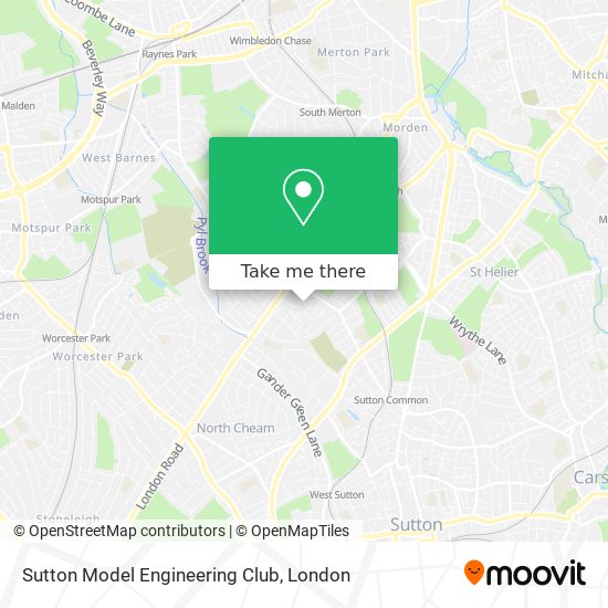 Sutton Model Engineering Club map
