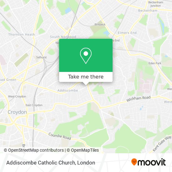 Addiscombe Catholic Church map