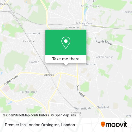 Premier Inn London Orpington map
