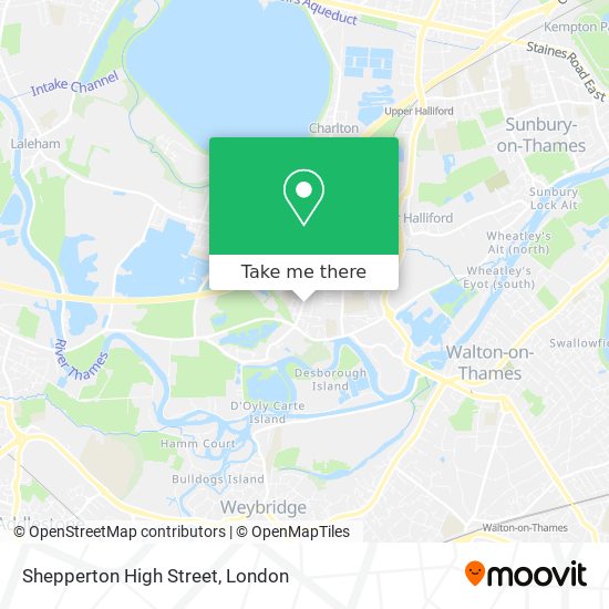 Shepperton High Street map