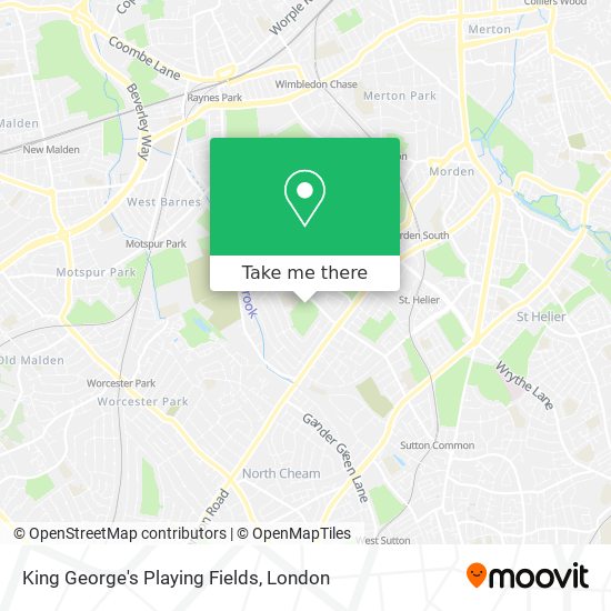 King George's Playing Fields map