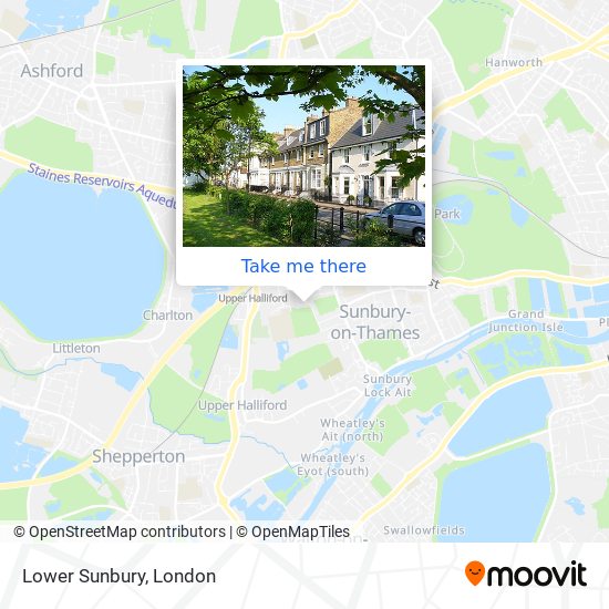 Lower Sunbury map
