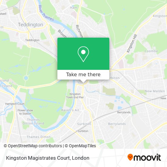 Kingston Magistrates Court map