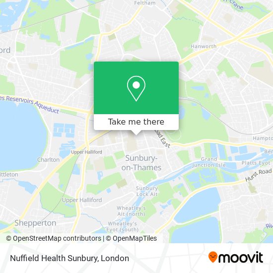 Nuffield Health Sunbury map