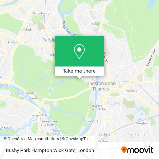 Bushy Park Hampton Wick Gate map