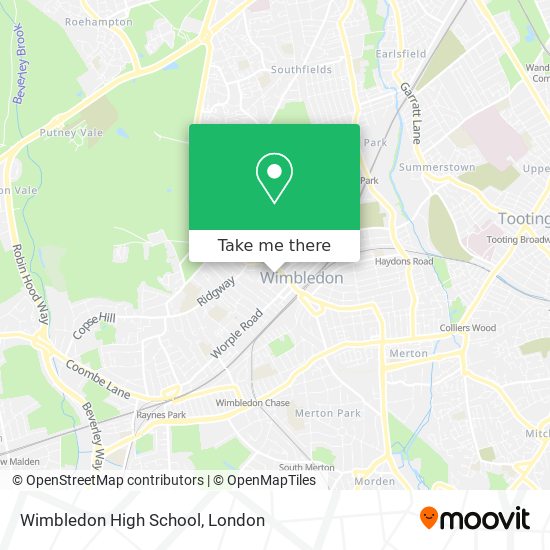 Wimbledon High School map
