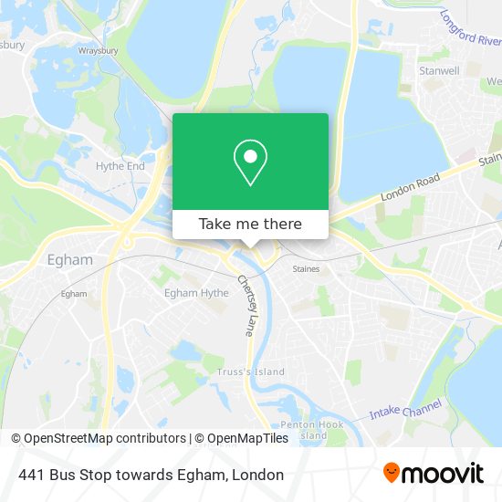 441 Bus Stop towards Egham map