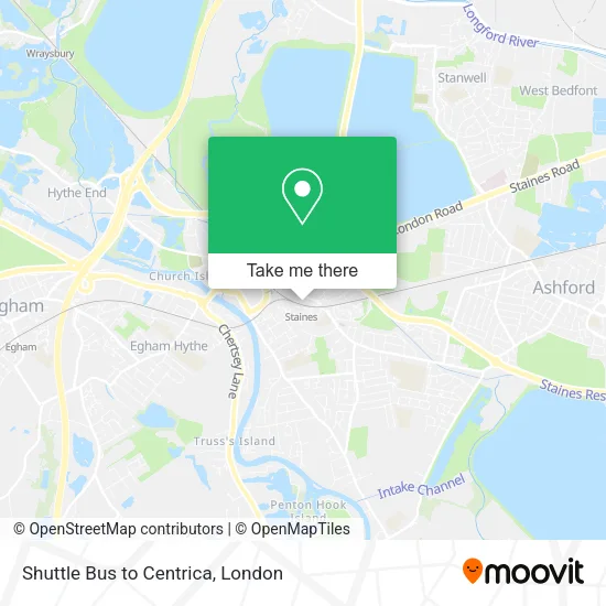 Shuttle Bus to Centrica map