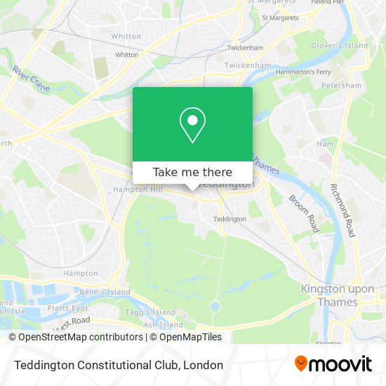 Teddington Constitutional Club map