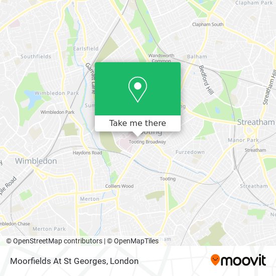 Moorfields At St Georges map