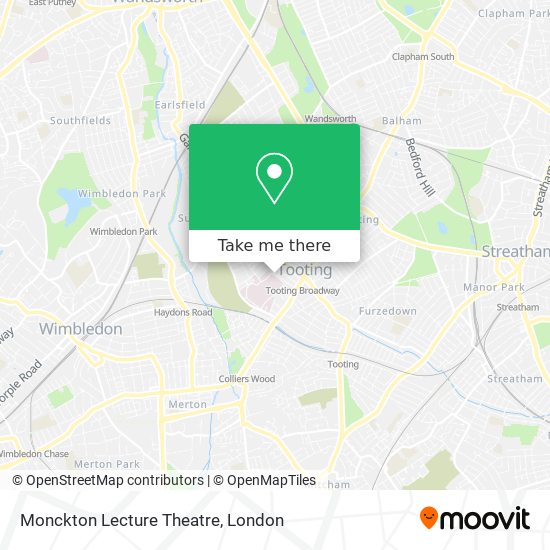 Monckton Lecture Theatre map
