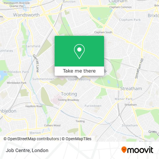 Job Centre map