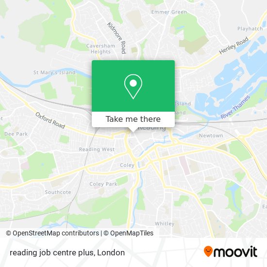 reading job centre plus map