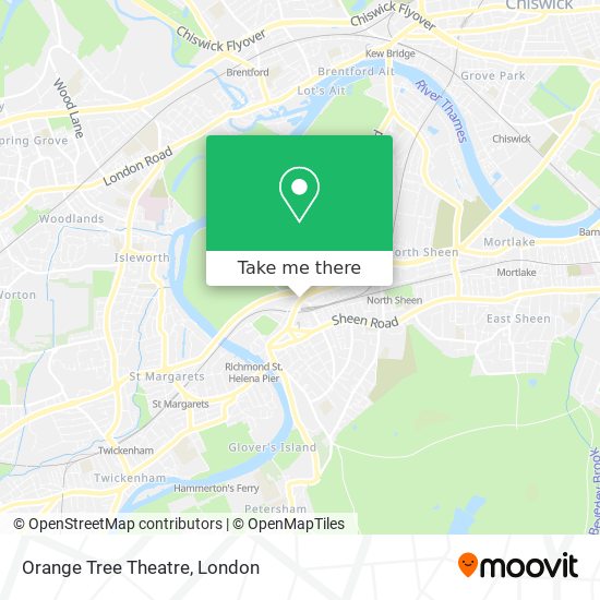 Orange Tree Theatre map