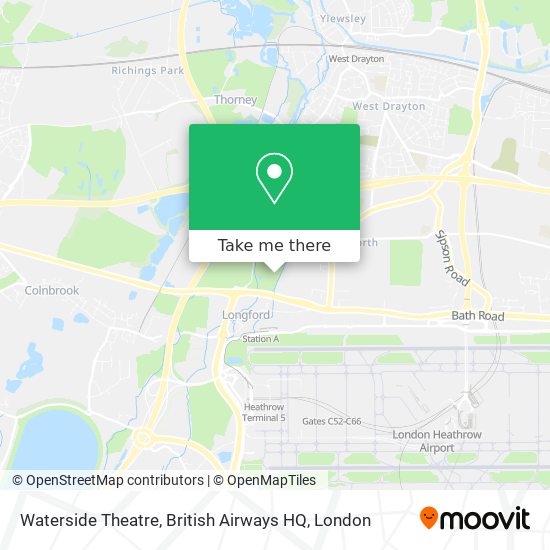 Waterside Theatre, British Airways HQ map