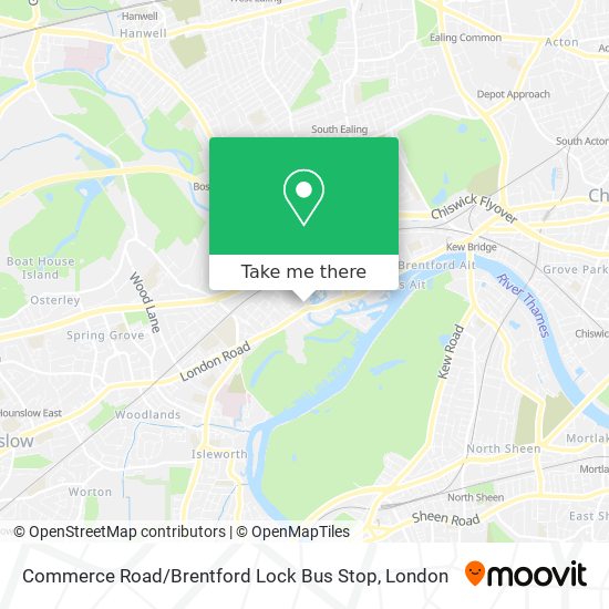 Commerce Road / Brentford Lock Bus Stop map